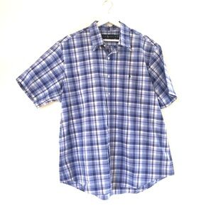Ralph Lauren Men’s plaid twill short sleeves Cotton Shirt Size XXL